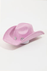 Fame Rhinestone Pave Heart Cowboy Hat - Trendsi