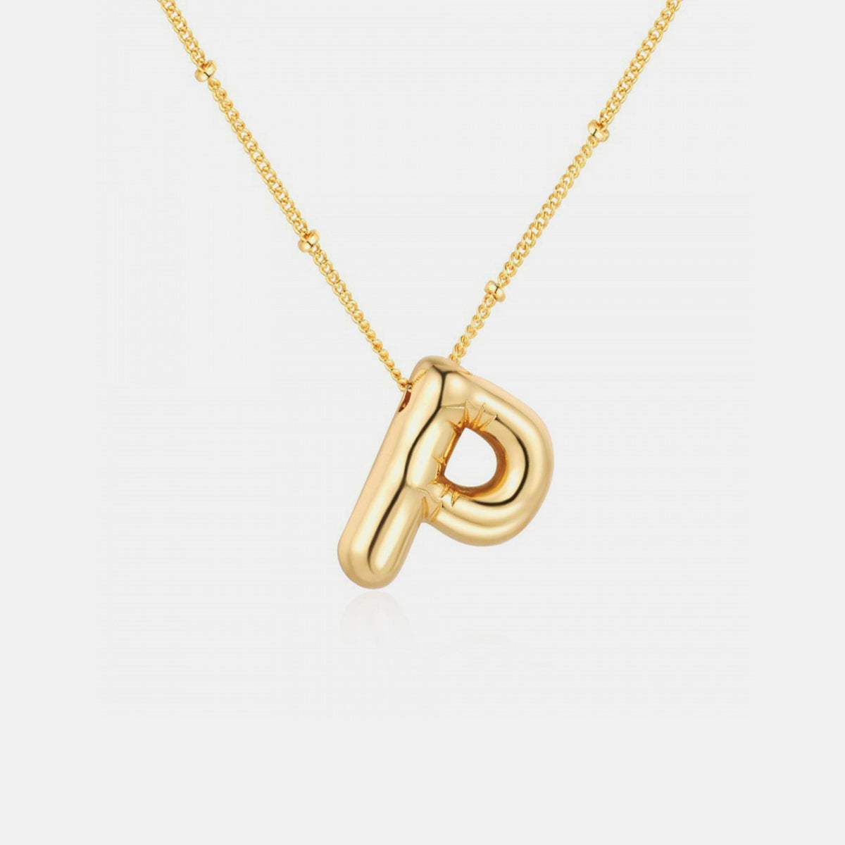 Gold-Plated Letter Pendant Necklace - Trendsi - Flyclothing LLC