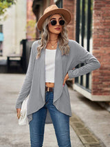 Open Front Long Sleeve Cardigan - Trendsi - Flyclothing LLC