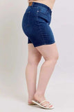 Judy Blue Full Size High Waist V-Front Bermuda Plus Size - Trendsi - Flyclothing LLC