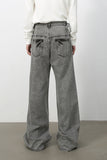 Men's Wide Leg Jeans with Pockets - Trendsi