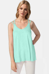 Basic Bae Bamboo Scoop Neck Double Spaghetti Straps Cami - Trendsi - Flyclothing LLC