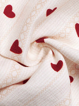Heart Print Tie Shoulder A-Line Mini Dress - Trendsi - Flyclothing LLC
