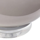 15" Gray Taupe Glass Round Table Lamp With Drum Shade - HomeRoots - Flyclothing LLC