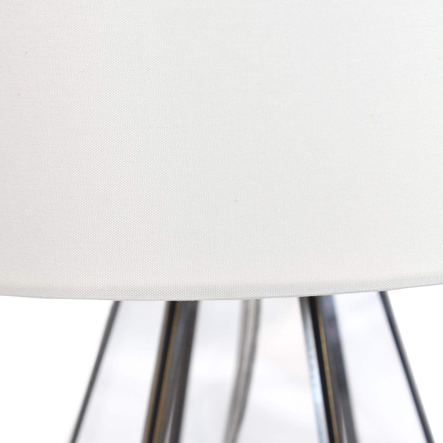 18" Clear And Brass Glass And Metal Geometric Table Lamp With Drum Shade - HomeRoots - Flyclothing LLC