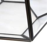 18" Clear And Brass Glass And Metal Geometric Table Lamp With Drum Shade - HomeRoots - Flyclothing LLC