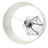 18" Clear And Brass Glass And Metal Geometric Table Lamp With Drum Shade - HomeRoots - Flyclothing LLC