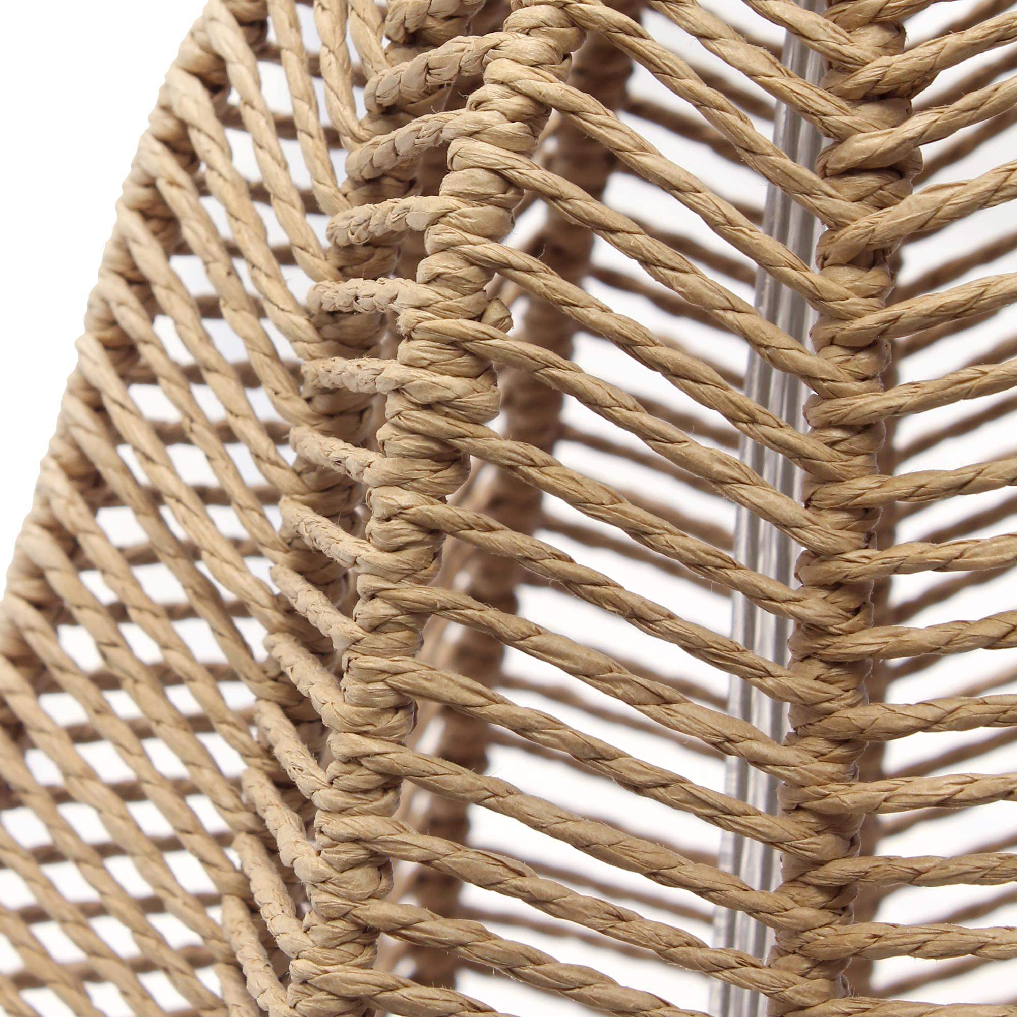 21" Natural Rope Rattan Table Lamp With Drum Shade - HomeRoots - Flyclothing LLC