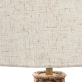 21" Natural Rope Rattan Table Lamp With Drum Shade - HomeRoots - Flyclothing LLC