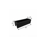 8" X 24" Black Heavy Duty Plastic Rectangular Railing Planter - HomeRoots - Flyclothing LLC