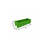 8" X 24" Green Heavy Duty Plastic Rectangular Railing Planter - HomeRoots - Flyclothing LLC