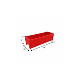 8" X 24" Red Heavy Duty Plastic Rectangular Railing Planter - HomeRoots - Flyclothing LLC