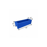 8" X 24" Blue Heavy Duty Plastic Rectangular Railing Planter - HomeRoots - Flyclothing LLC