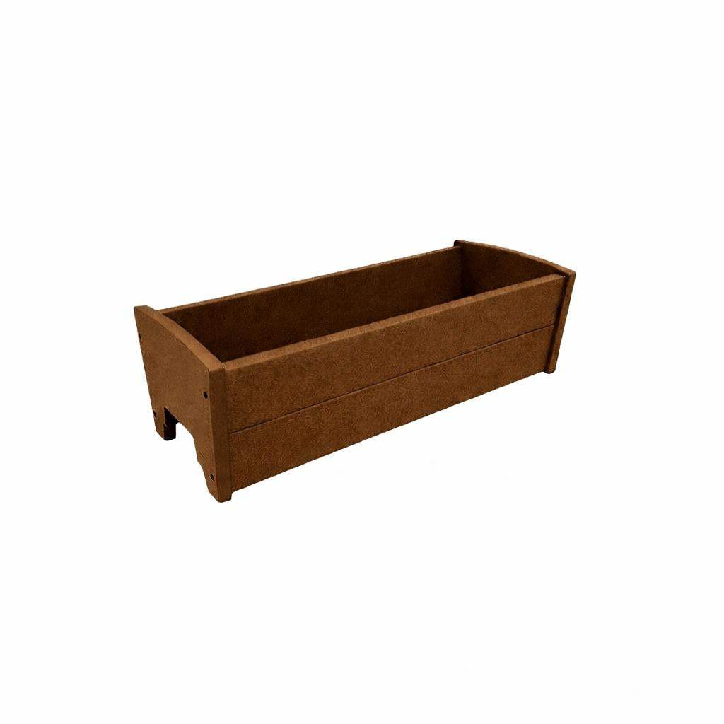 8" X 24" Walnut Heavy Duty Plastic Rectangular Railing Planter - HomeRoots - Flyclothing LLC