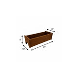 8" X 24" Walnut Heavy Duty Plastic Rectangular Railing Planter - HomeRoots - Flyclothing LLC