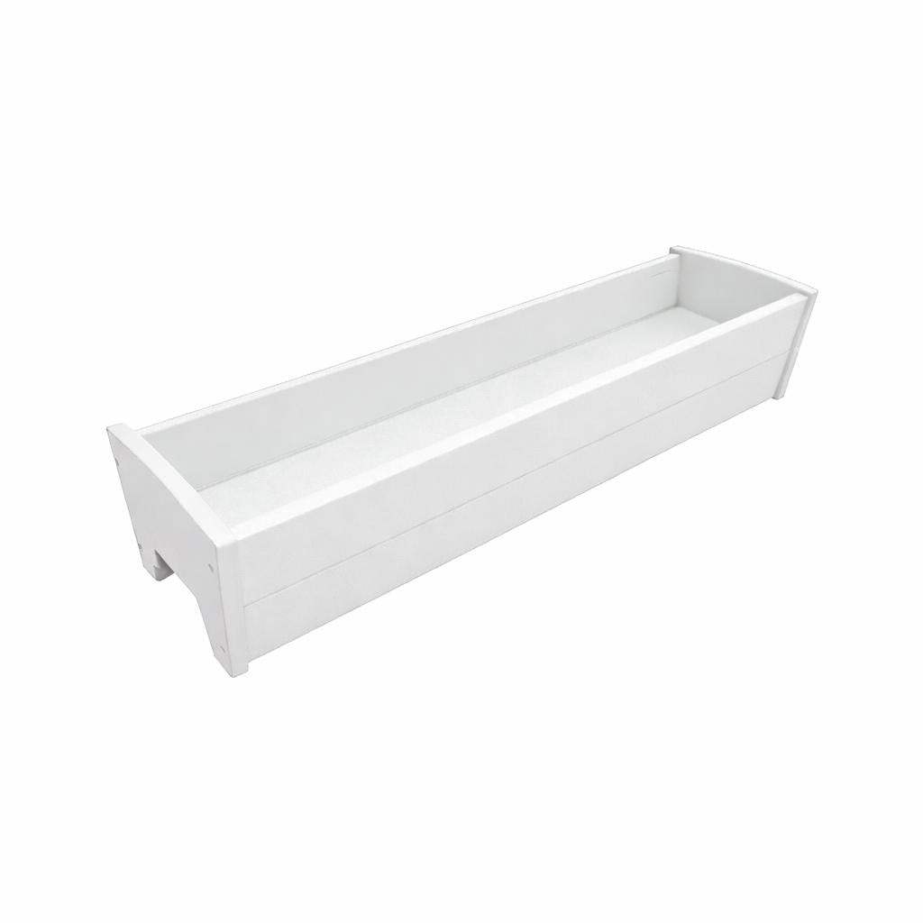 8" X 36" White Heavy Duty Plastic Rectangular Railing Planter - HomeRoots - Flyclothing LLC