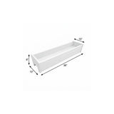 8" X 36" White Heavy Duty Plastic Rectangular Railing Planter - HomeRoots - Flyclothing LLC