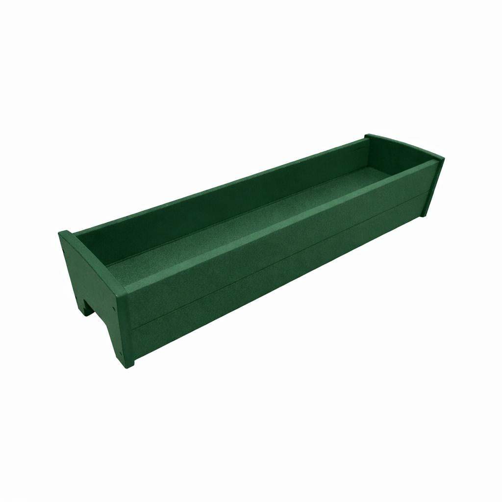 8" X 36" Green Heavy Duty Plastic Rectangular Railing Planter - HomeRoots - Flyclothing LLC
