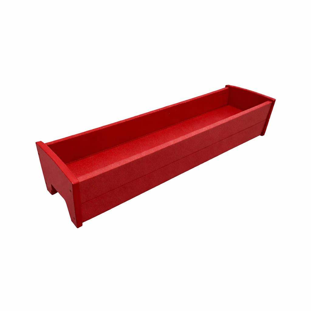 8" X 36" Red Heavy Duty Plastic Rectangular Railing Planter - HomeRoots - Flyclothing LLC