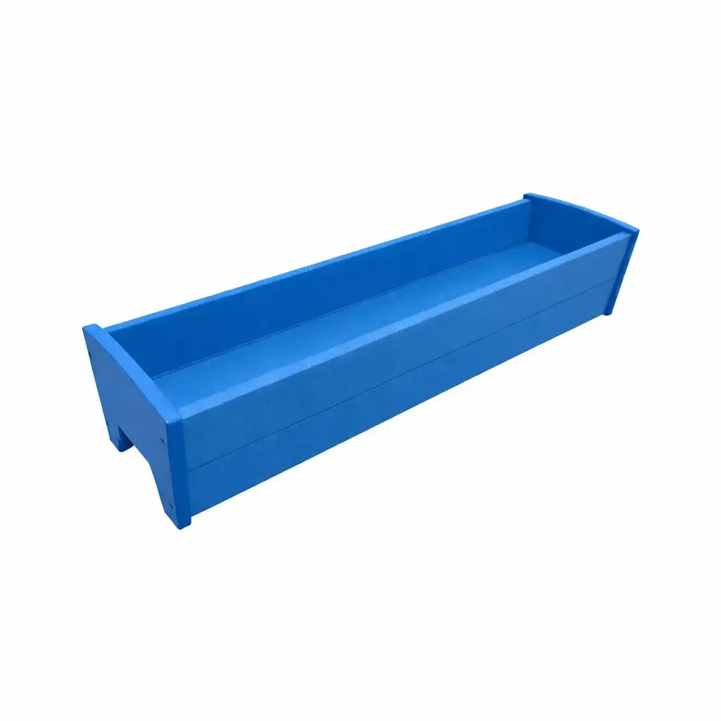 8" X 36" Blue Heavy Duty Plastic Rectangular Railing Planter - HomeRoots - Flyclothing LLC