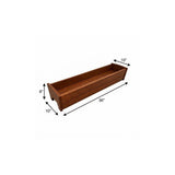 8" X 36" Walnut Heavy Duty Plastic Rectangular Railing Planter - HomeRoots - Flyclothing LLC