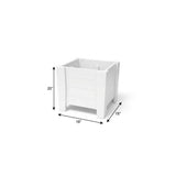 20" X 18" White Heavy Duty Plastic Square Planter Box - HomeRoots - Flyclothing LLC