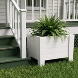 20" X 18" White Heavy Duty Plastic Square Planter Box - HomeRoots - Flyclothing LLC