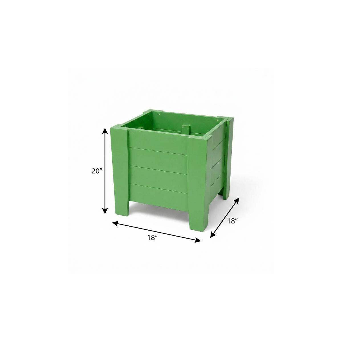 20" X 18" Green Heavy Duty Plastic Square Planter Box - HomeRoots - Flyclothing LLC
