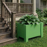 20" X 18" Green Heavy Duty Plastic Square Planter Box - HomeRoots - Flyclothing LLC