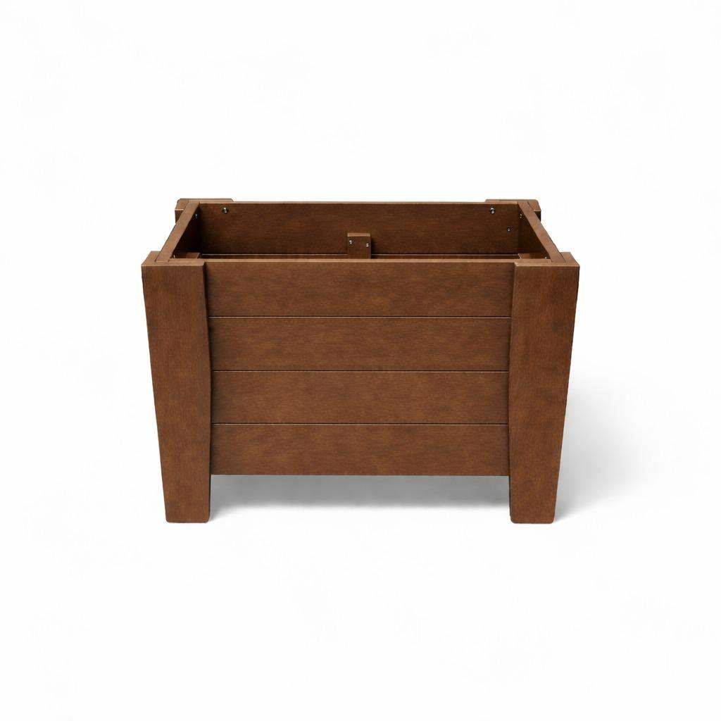 20" X 18" Walnut Heavy Duty Plastic Square Planter Box - HomeRoots - Flyclothing LLC