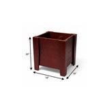 20" X 18" Mahogany Heavy Duty Plastic Square Planter Box - HomeRoots - Flyclothing LLC