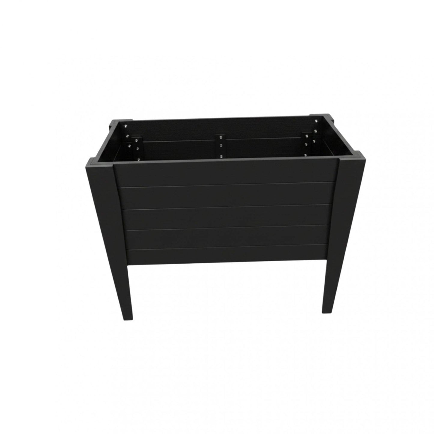 30" X 36" Black Heavy Duty Plastic Rectangular Raised Garden Bed - HomeRoots - Flyclothing LLC