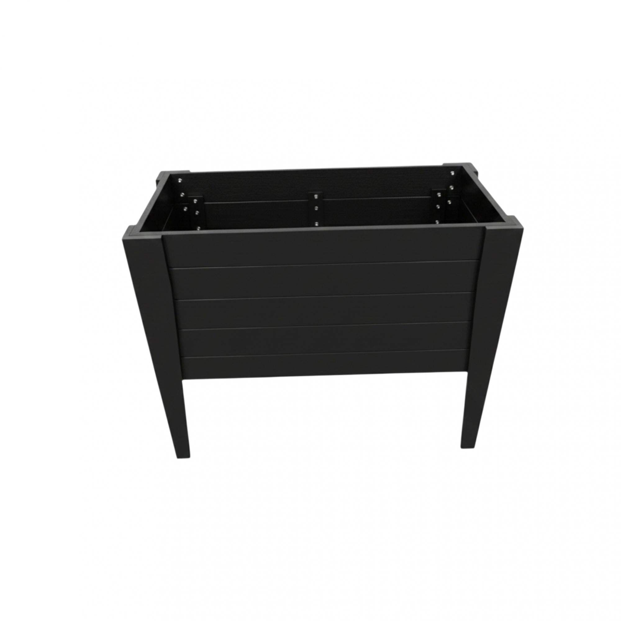 30" X 36" Black Heavy Duty Plastic Rectangular Raised Garden Bed - HomeRoots - Flyclothing LLC