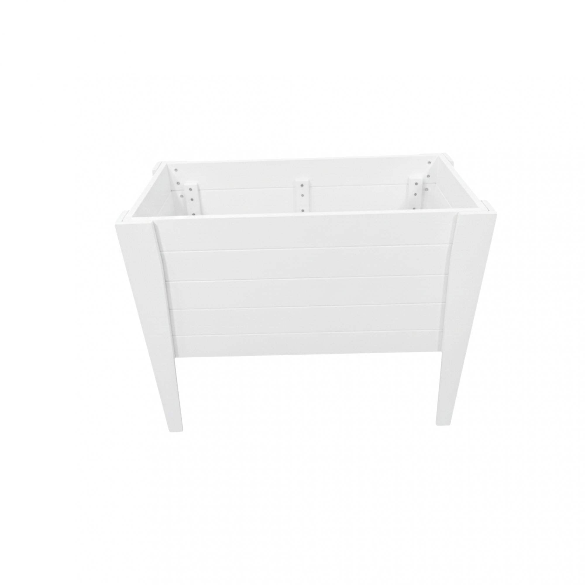 30" X 36" White Heavy Duty Plastic Rectangular Raised Garden Bed - HomeRoots - Flyclothing LLC
