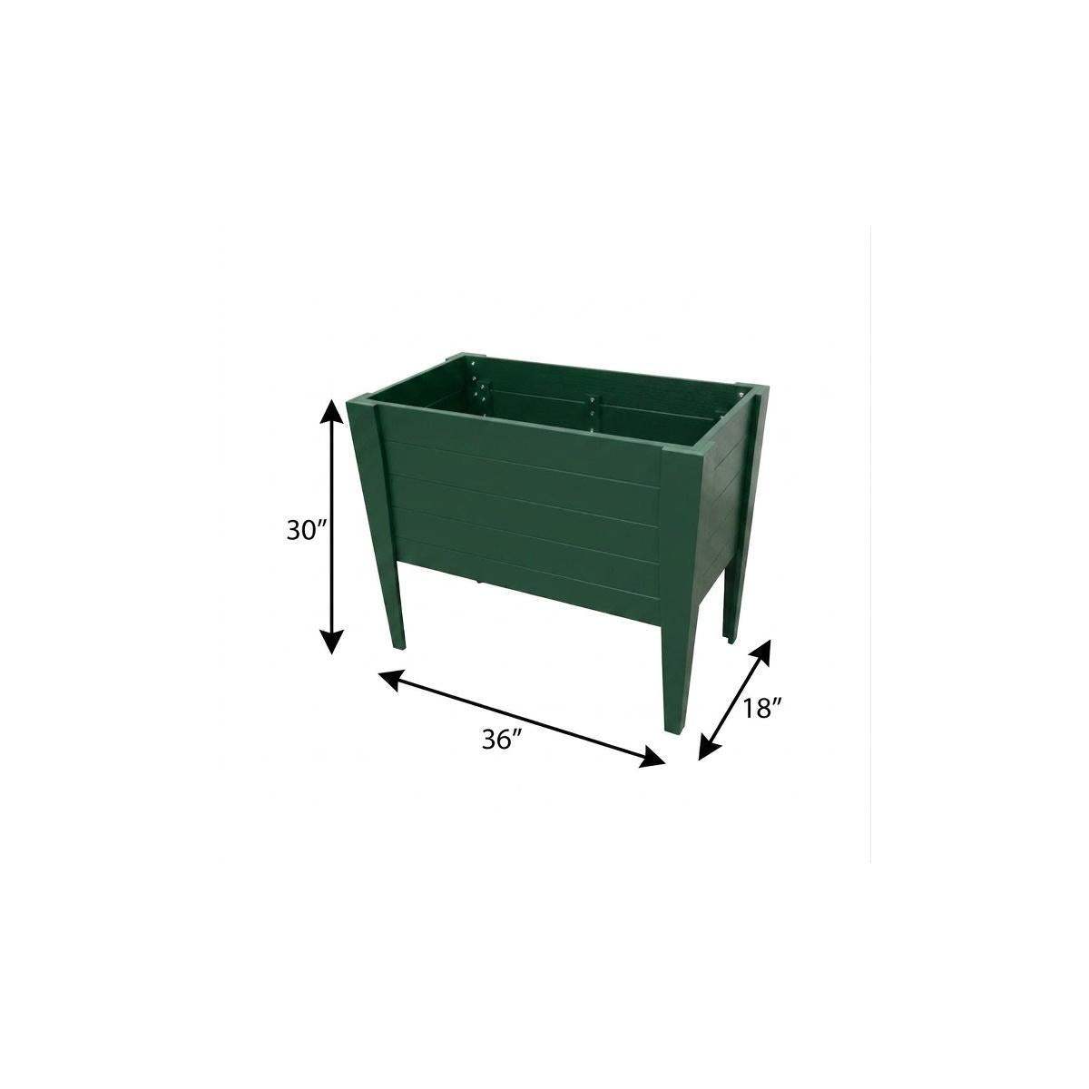 30" X 36" Green Heavy Duty Plastic Rectangular Raised Garden Bed - HomeRoots - Flyclothing LLC