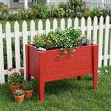 30" X 36" Red Heavy Duty Plastic Rectangular Raised Garden Bed - HomeRoots - Flyclothing LLC