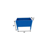 30" X 36" Blue Heavy Duty Plastic Rectangular Raised Garden Bed - HomeRoots - Flyclothing LLC