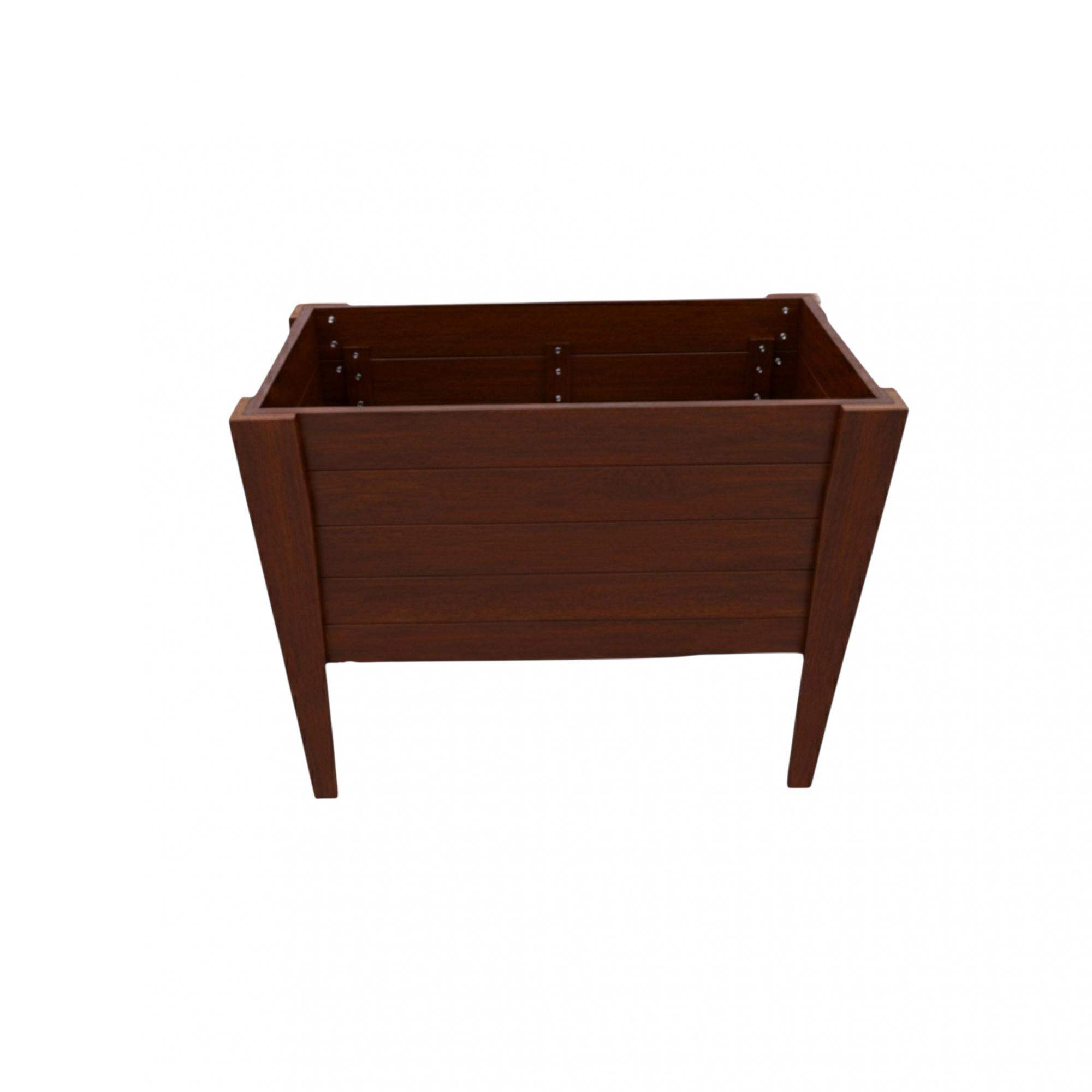30" X 36" Walnut Heavy Duty Plastic Rectangular Raised Garden Bed - HomeRoots - Flyclothing LLC