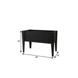 30" X 48" Black Heavy Duty Plastic Rectangular Raised Garden Bed - HomeRoots - Flyclothing LLC