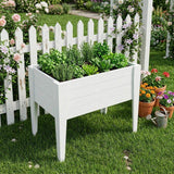 30" X 48" White Heavy Duty Plastic Rectangular Raised Garden Bed - HomeRoots - Flyclothing LLC