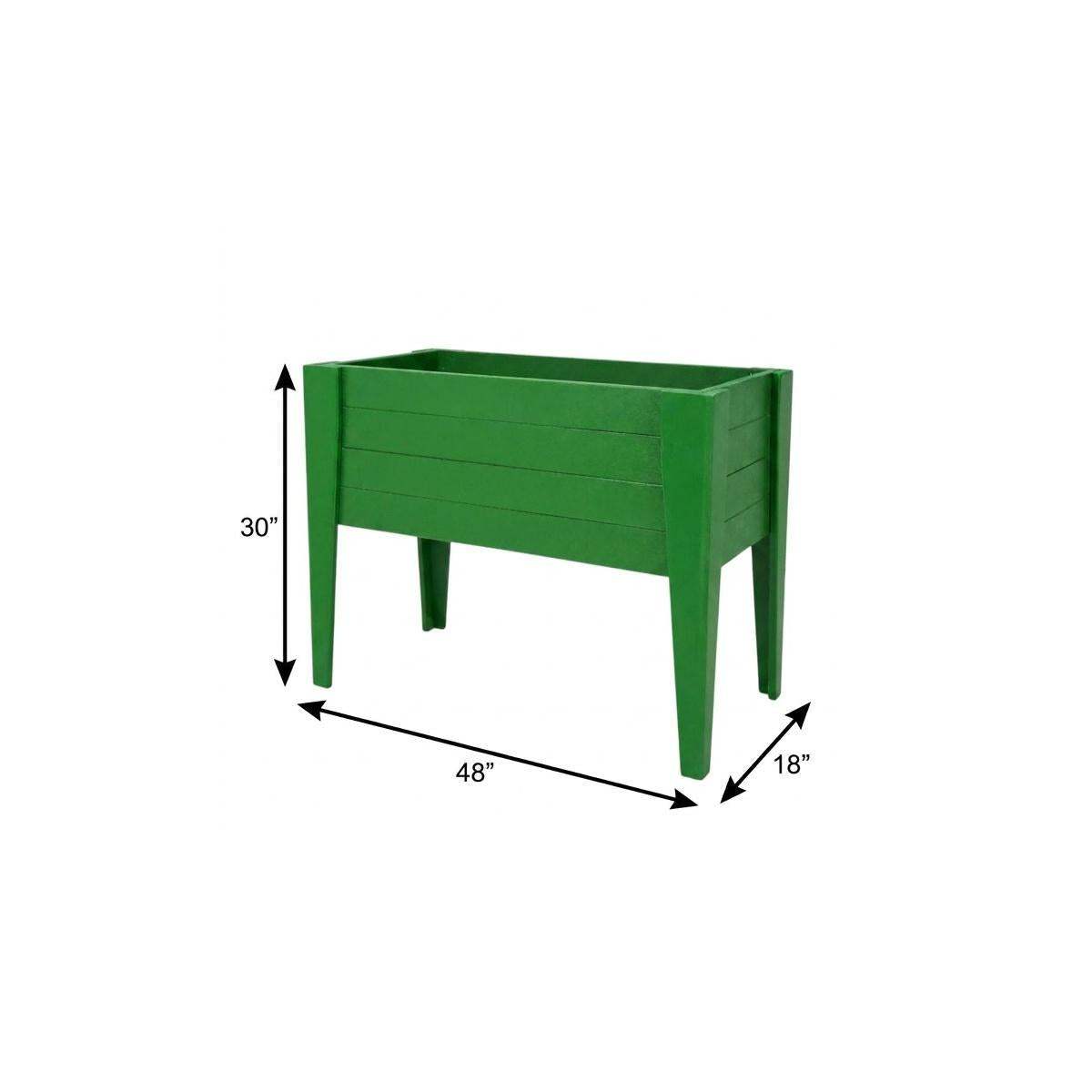 30" X 48" Green Heavy Duty Plastic Rectangular Raised Garden Bed - HomeRoots - Flyclothing LLC