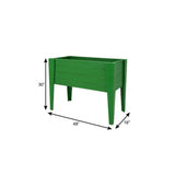30" X 48" Green Heavy Duty Plastic Rectangular Raised Garden Bed - HomeRoots - Flyclothing LLC