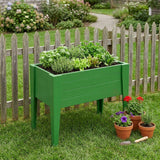 30" X 48" Green Heavy Duty Plastic Rectangular Raised Garden Bed - HomeRoots - Flyclothing LLC