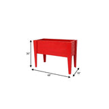 30" X 48" Red Heavy Duty Plastic Rectangular Raised Garden Bed - HomeRoots - Flyclothing LLC