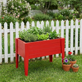 30" X 48" Red Heavy Duty Plastic Rectangular Raised Garden Bed - HomeRoots - Flyclothing LLC