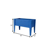 30" X 48" Blue Heavy Duty Plastic Rectangular Raised Garden Bed - HomeRoots - Flyclothing LLC