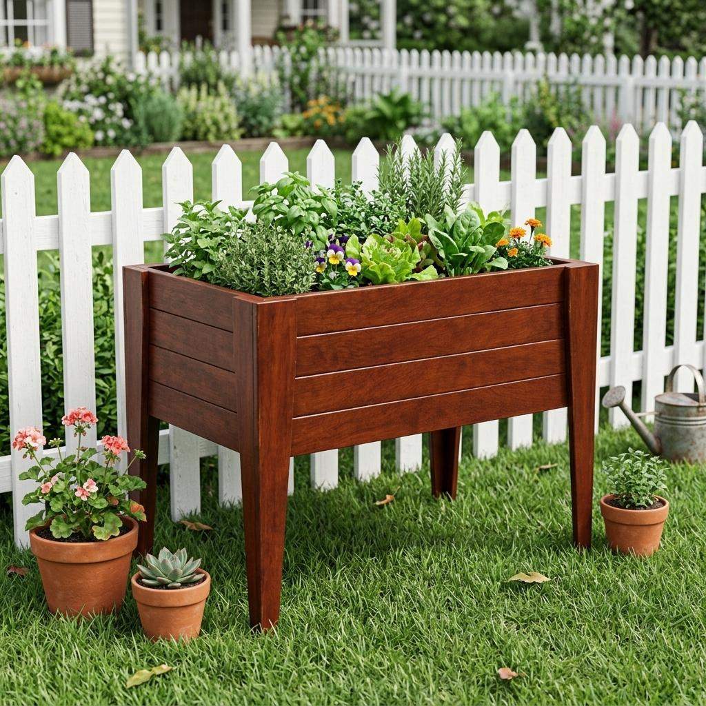 30" X 48" Mahogany Heavy Duty Plastic Rectangular Raised Garden Bed - HomeRoots - Flyclothing LLC