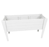 30" X 60" White Heavy Duty Plastic Rectangular Raised Garden Bed - HomeRoots - Flyclothing LLC