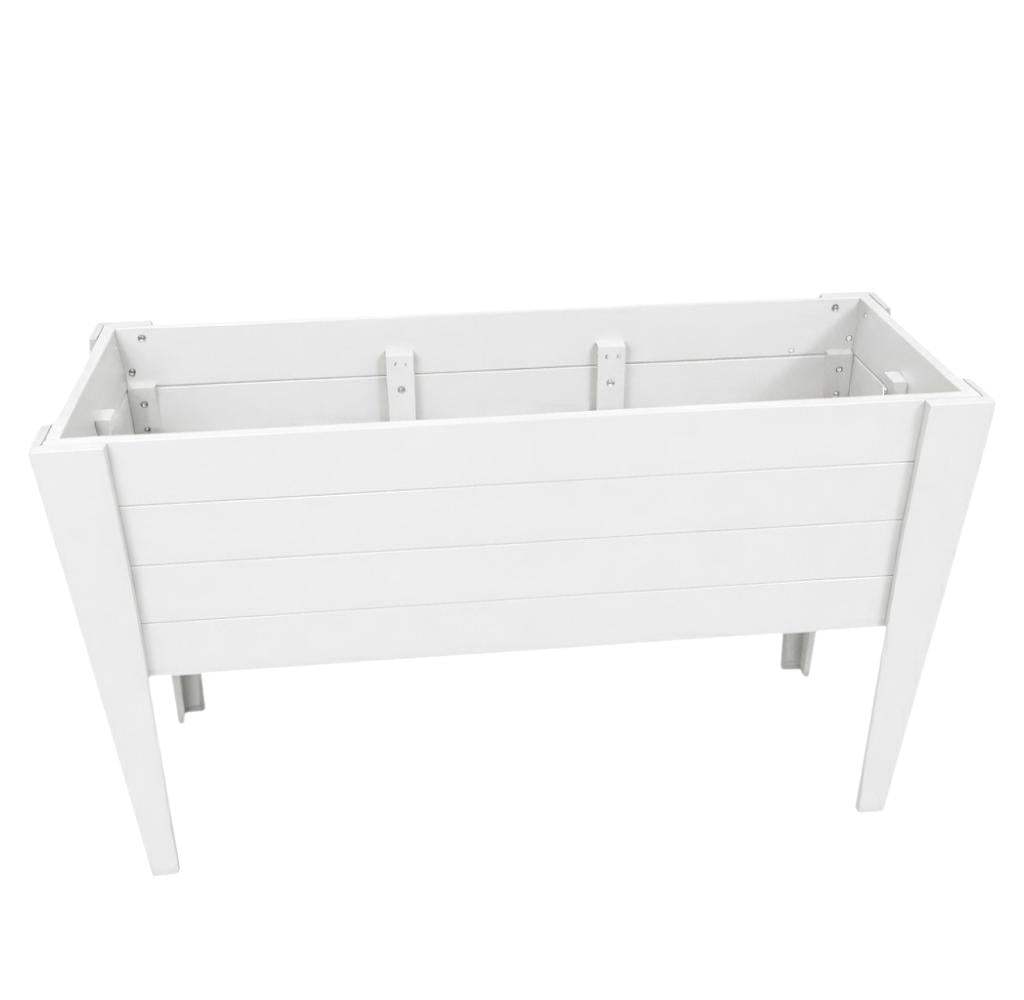 30" X 60" White Heavy Duty Plastic Rectangular Raised Garden Bed - HomeRoots - Flyclothing LLC