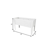 30" X 60" White Heavy Duty Plastic Rectangular Raised Garden Bed - HomeRoots - Flyclothing LLC